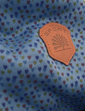 Niebieska genialna bluza damska z kapturem w malutkie serduszka