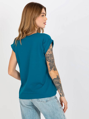 Morska gładka bluzka basic top