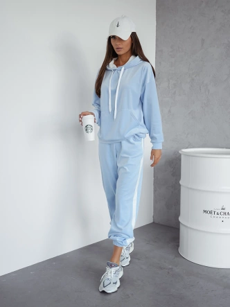 Cappucino damski welurowy kapitalny gładki dres komplet