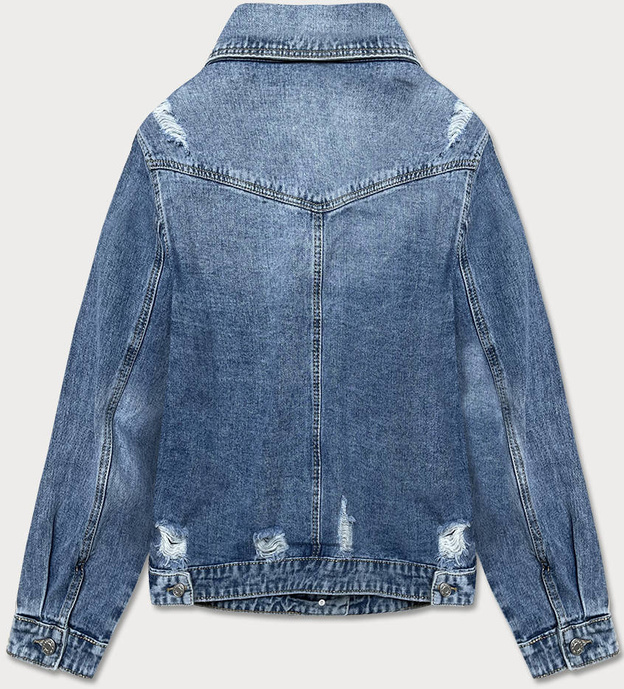 JEANSOWA KURTKA DAMSKA DENIM NIEBIESKA (B028)