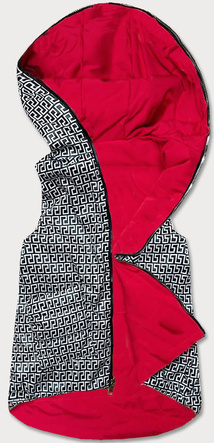 Czerwony dwustronny pikowany bezrękawnik kamizelka