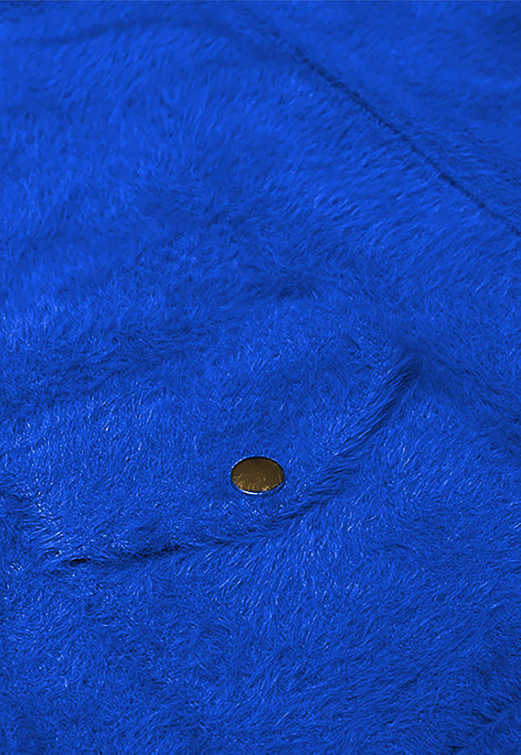 Chabrowa wełniana damska kurtka alpaka