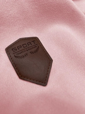 Brzoskwiniowa unikalna bluza damska z kapturem