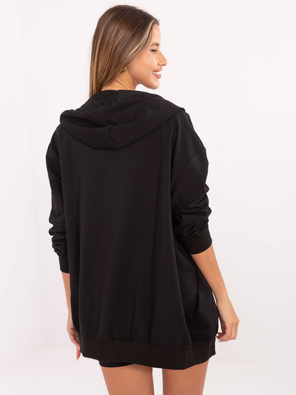 Czarny rewelacyjny damski trzyczęściowy komplet