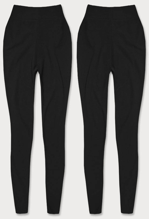 Czarne bawełniane wyszczuplające legginsy damskie