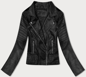 Czarna klasyczna kurtka skórzana ramoneska