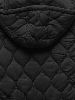 Czarna długa fantastyczna damska kurtka baranek 