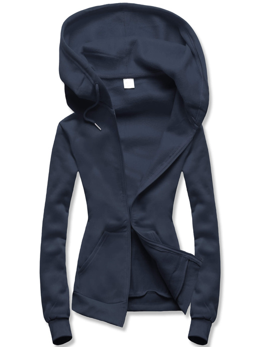 Czarna bluza z kapturem basic kangurka gładka wygodna sportowa dresowa