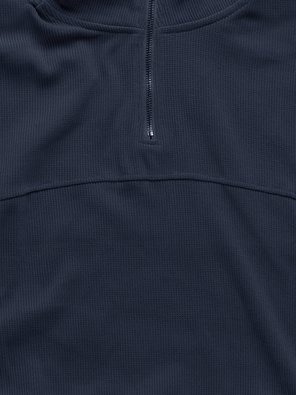 Granatowy dres komplet w prążek fason ze stójką