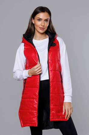 Czerwony genialny bezrękawnik kamizelka