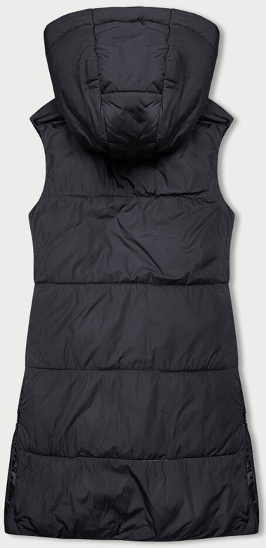 Grafitowy fantastyczny pikowany bezrękawnik