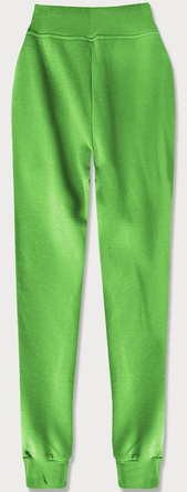 Zielone damskie dresowe spodnie casualowe z kieszeniami i ściągaczem