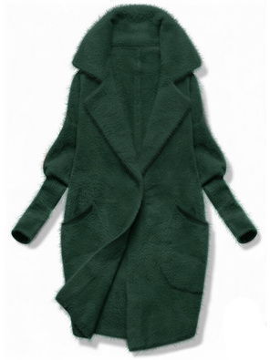 Zielona damska narzutka alpaka wełniana