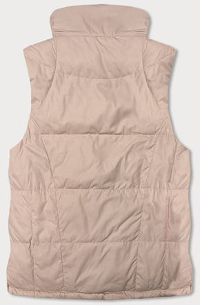 Jasno beżowy dwustronny bezrękawnik kamizelka krata