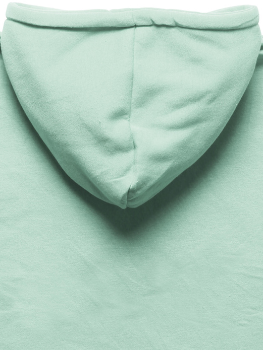 Pistacjowa bluza sukienka long z kapturem