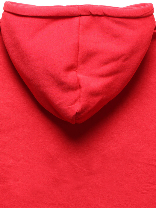 Czerwona bluza sukienka long z kapturem