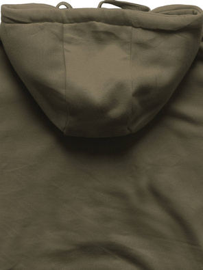 Khaki zapinana damska bluza z kapturem