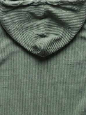 Oliwkowy dres w prążek wygodny komplet z kapturem