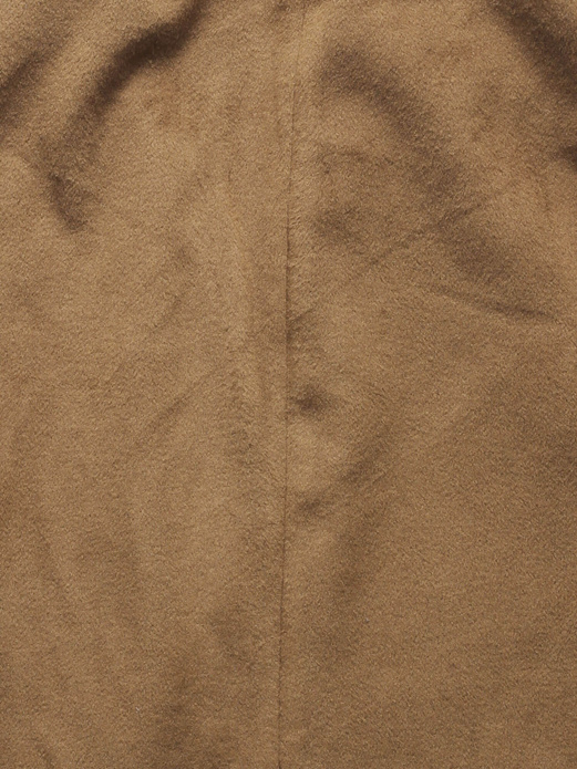 Beżowy przejściowy oversizowy damski płaszcz