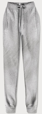 Szare damskie dresowe spodnie casualowe z kieszeniami i ściągaczem