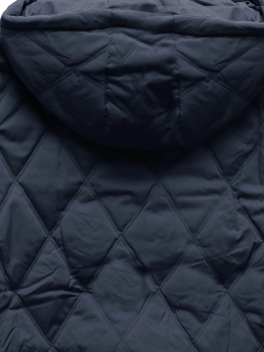 Granatowa krótka pikowana kurteczka