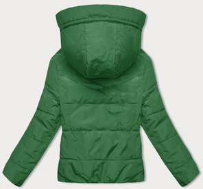 Czarna zielona dwustronna kurtka z kapturem