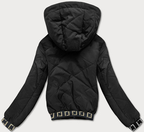 Czarna bomberka z kapturem