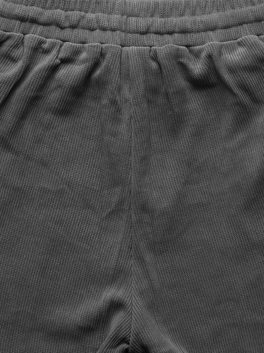 Grafitowy dres komplet z kapturem ze wstawkami