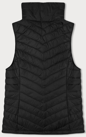 Czarna pikowana kamizelka bezrękawnik ze stójką