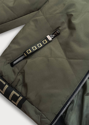 Khaki bomberka z kapturem