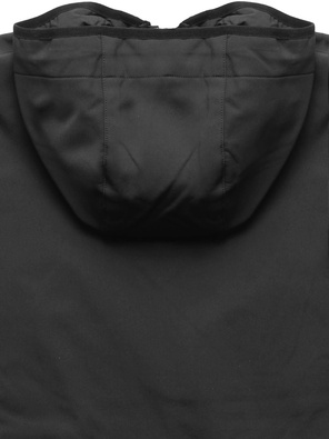 Czarna sportowa kurtka z kapturem softshell