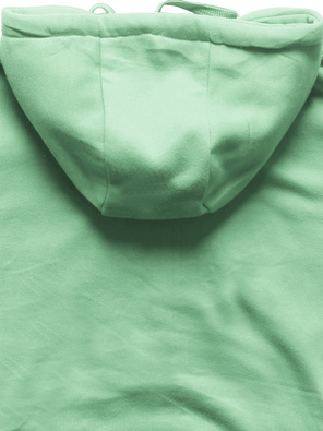 Pistacjowa damska bluza dresowa z kapturem kangurka