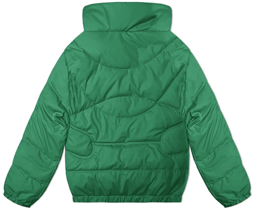 Zielona piękna przejściowa kurtka damska stójka