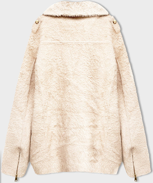 Ecru wełniana damska kurtka alpaka