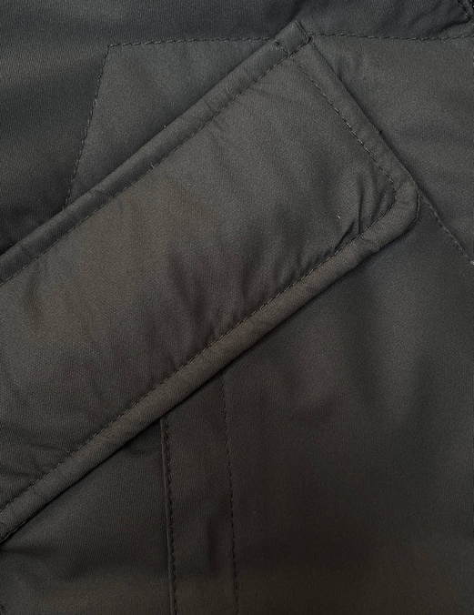 Khaki puchowy dwustronny bezrękawnika kamizelka ze stójką