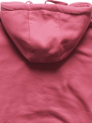 Cukierkowo różowa damska bluza dresowa z kapturem kangurka