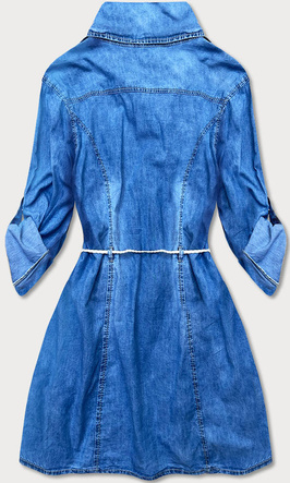 CIENKA KOSZULA JEANSOWA DAMSKA NIEBIESKA (GD1041)