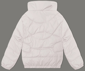 Ecru piękna przejściowa kurtka damska stójka