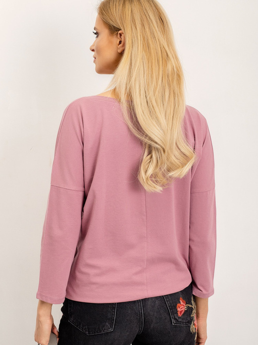 Ciemnozielona gładka i luźna bluzka basic, wiązana na dole