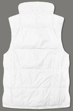 Biały dwustronny bezrękawnik kamizelka krata