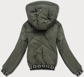 Khaki bomberka z kapturem