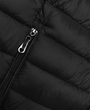 Czarna pikowana kurtka ze stójką