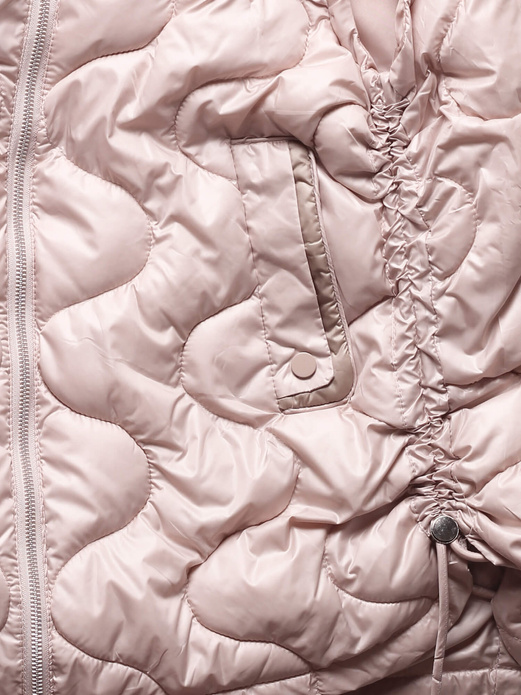 Perłowy bezrękawnik kamizelka ze ściągaczem regulowanym po bokach