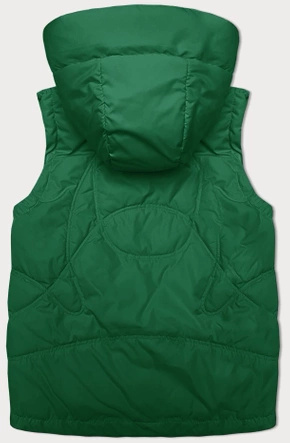 Zielona damska oversizowa kamizelka z kapturem