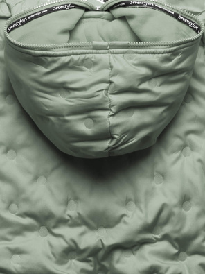 Szarozielona fenomenalna bluza kurtka z łączonych materiałów z kapturem