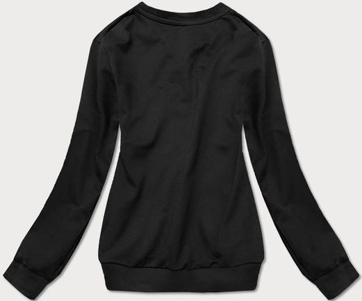 Czarna sportowa klasyczna bluza gładka typu basic