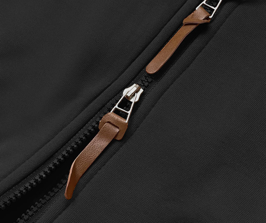 Czarna bluza damska parka płaszczyk long z kapturem