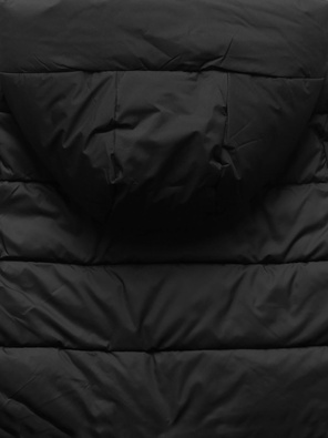 Czarna genialna długa zimowa damska kurtka z kapitalnym kapturem 