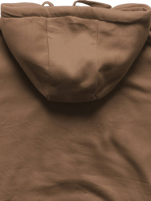 Nugatowa zapinana damska bluza z kapturem