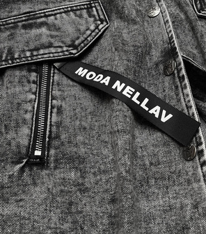 Luźna damska jeansowa kurtka/narzutka czarna (pop7017-k)